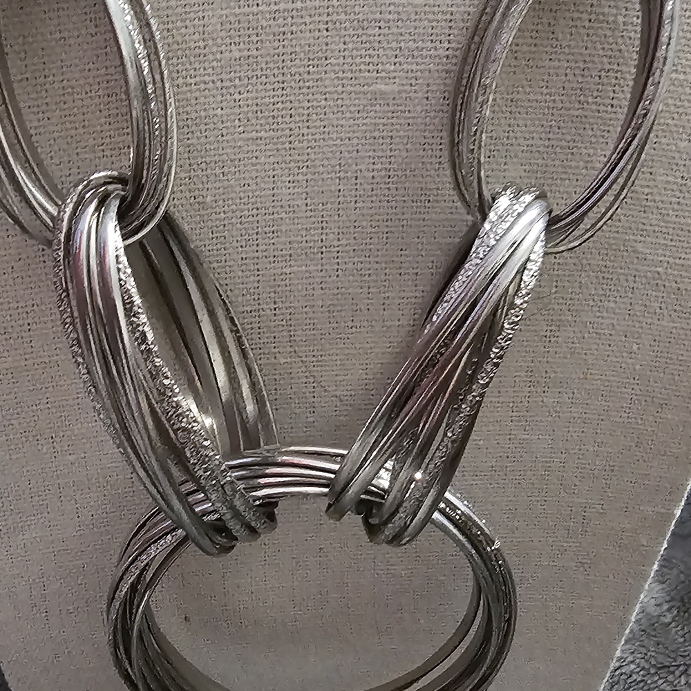 Chunky Silver Statement Necklace